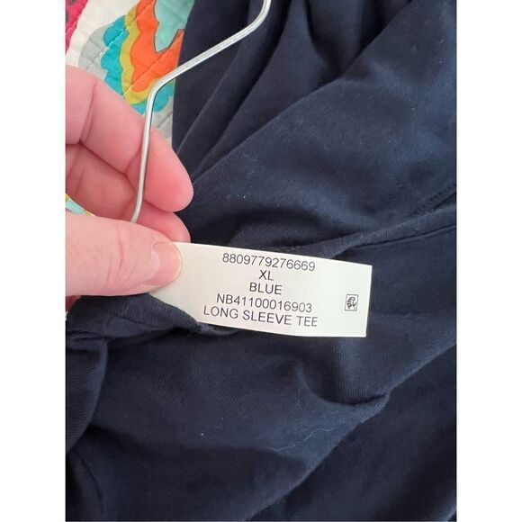 New No Boundaries navy blue long sleeve layering top size xL - Picture 5 of 6